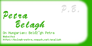 petra belagh business card